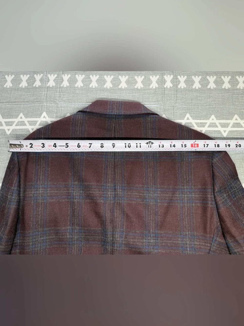 Michael Kors Men's Classic Fit Plaid Sport Coat in Brick/Blue